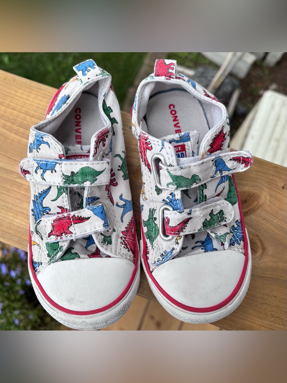 Converse Chuck Taylor All Star Dinosaur Sneakers Boy Size 10